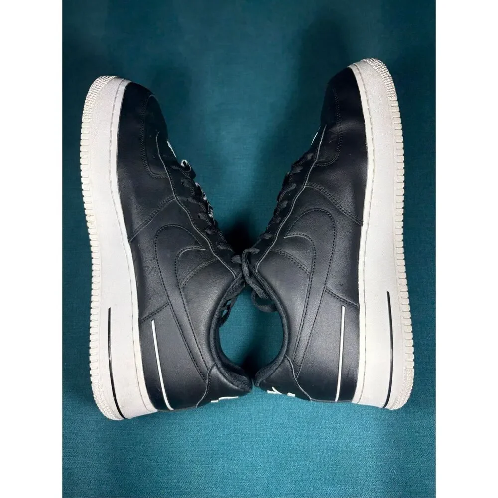 Nike Air Force 1 Low '07 LV8 Double Air Black White Men's Size 12 CJ1379-001